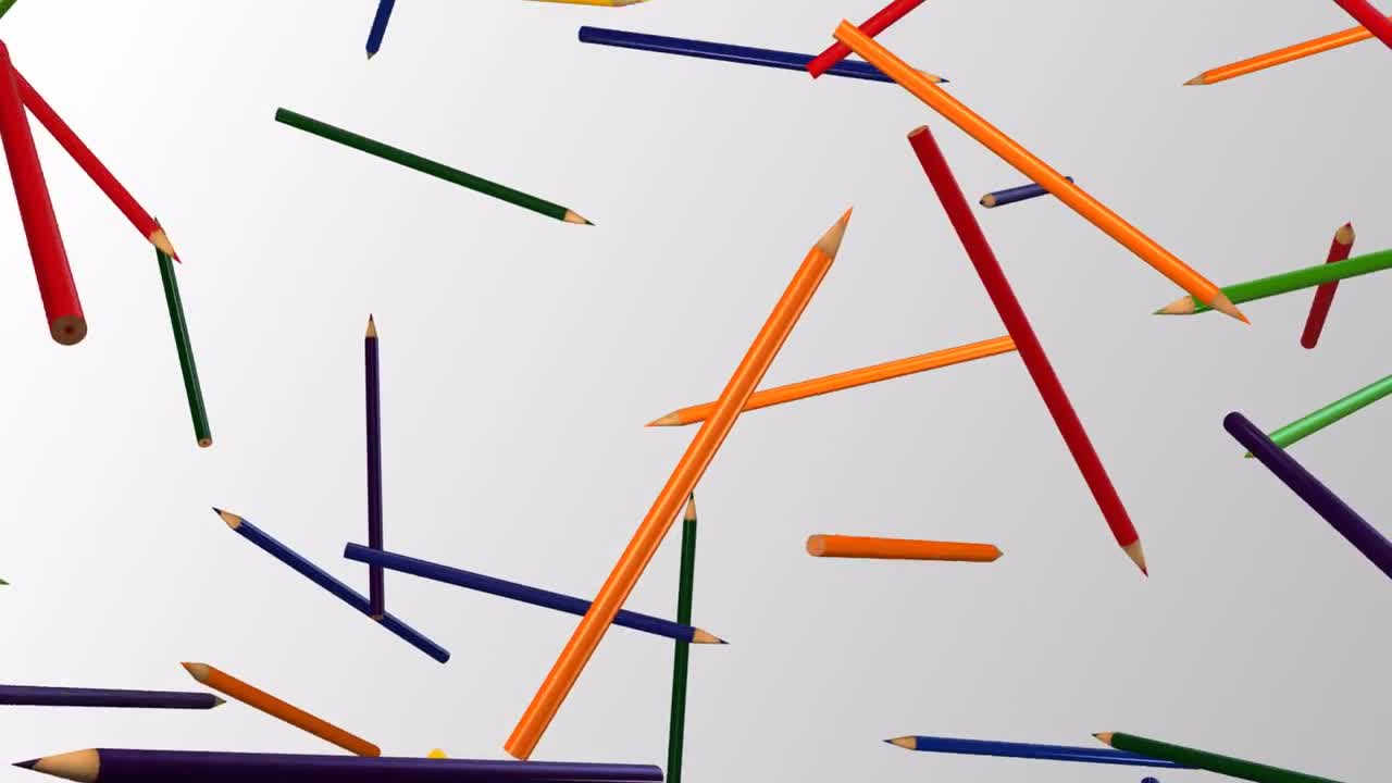 Falling Pencils - Stock Motion Graphics | Motion Array