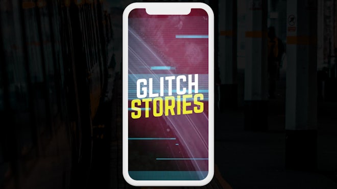 Glitch Stories Freebies template preview