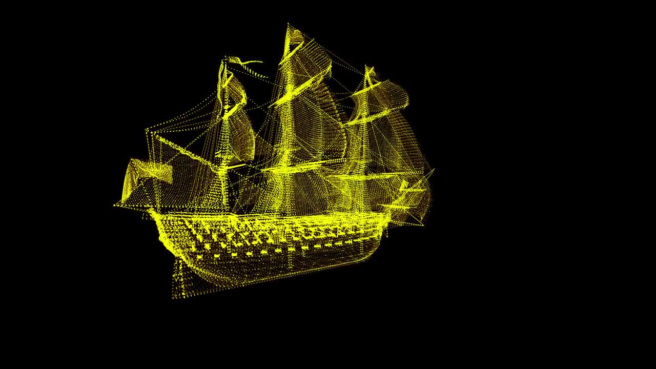 ❄️ Hologram Ship - Stock Motion Graphics | Motion Array