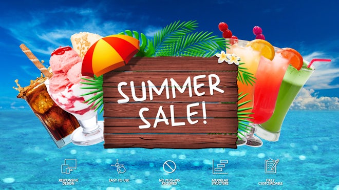 Summer Sale Freebies template preview