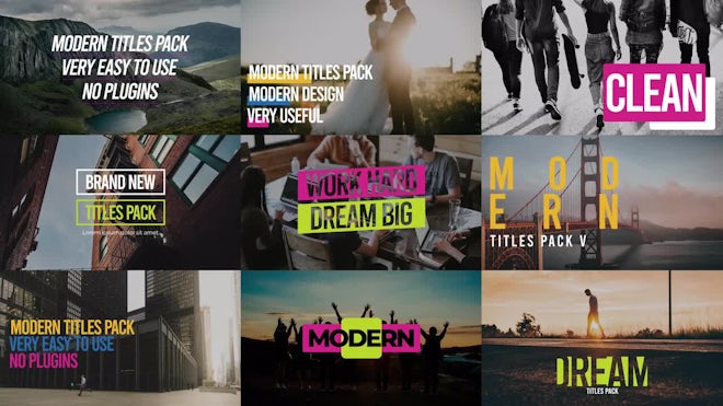 Modern Titles Pack V Freebies template preview