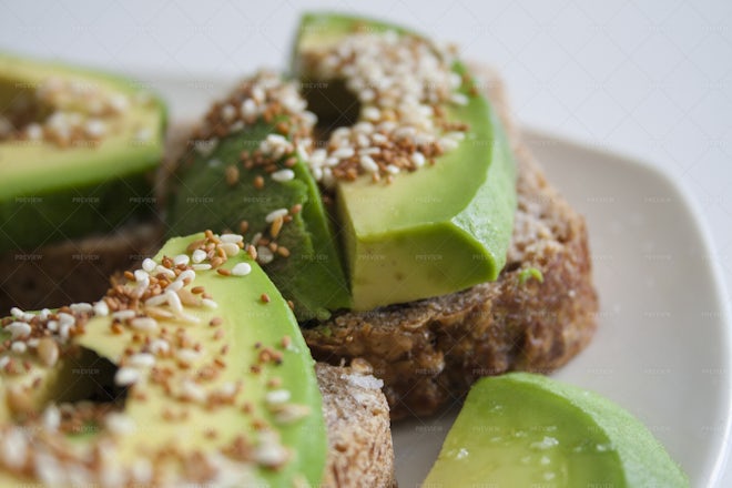 Sandwiches With Avocado And Grain Bread, - Stock Photos | Motion Array