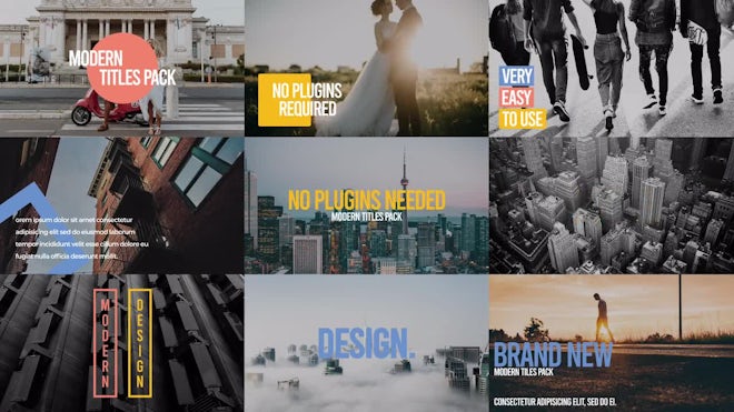 Modern Titles Pack VI Freebies template preview