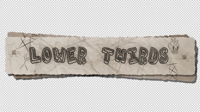 SketchBook Title & Lower Third Reveals Freebies template preview