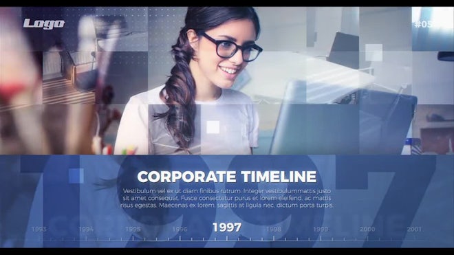 Corporate Timeline Freebies template preview