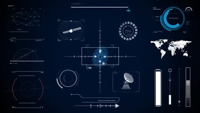 Technology Hud Screens: Stock Motion Graphics