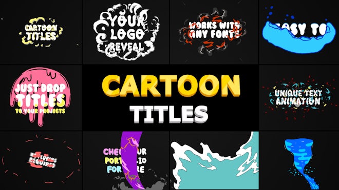Cartoon Titles Pack Freebies template preview