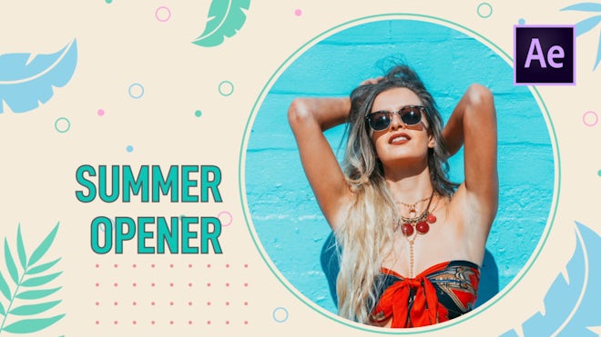 Summer Opener Motion Array template preview