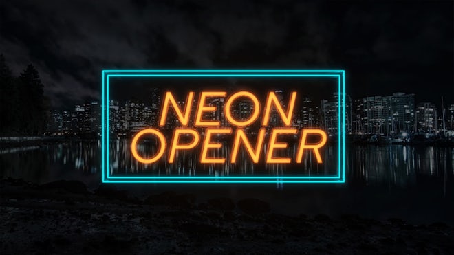 Neon Titles Opener Freebies template preview