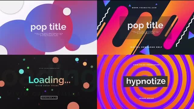 POP Titles: Motion Graphics Templates