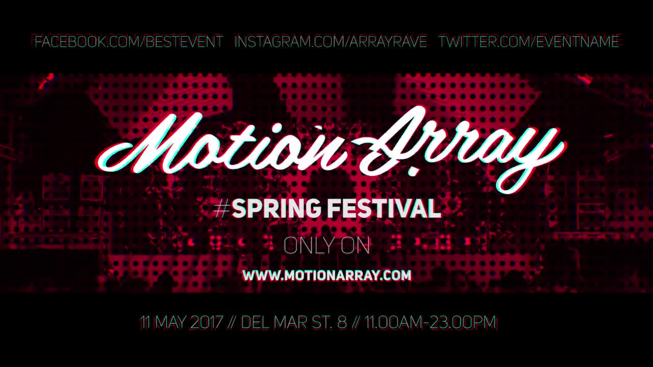 Music Event Promo Premiere Pro Templates Motion Array