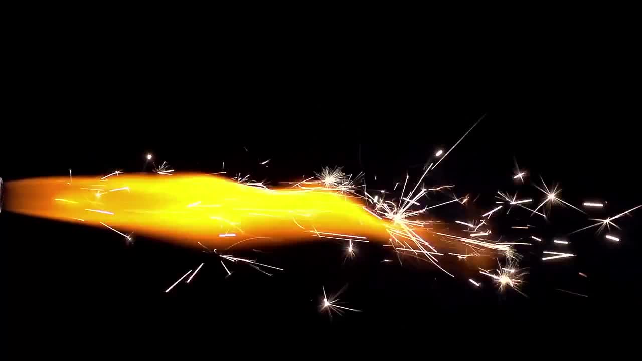 Jet Flames On A Black Stock Video Motion Array