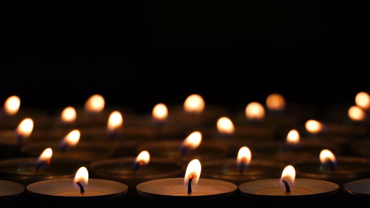 Lit Candles - Stock Video | Motion Array