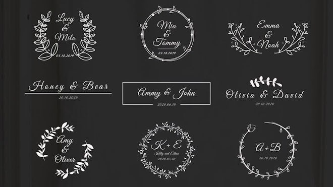 Wedding Titles Freebies template preview