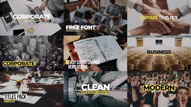 Corporate Titles Pack V5 Freebies template preview