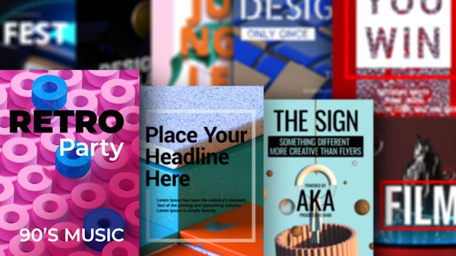 9 Instagram 3D Animated Backgrounds Motion Array template preview