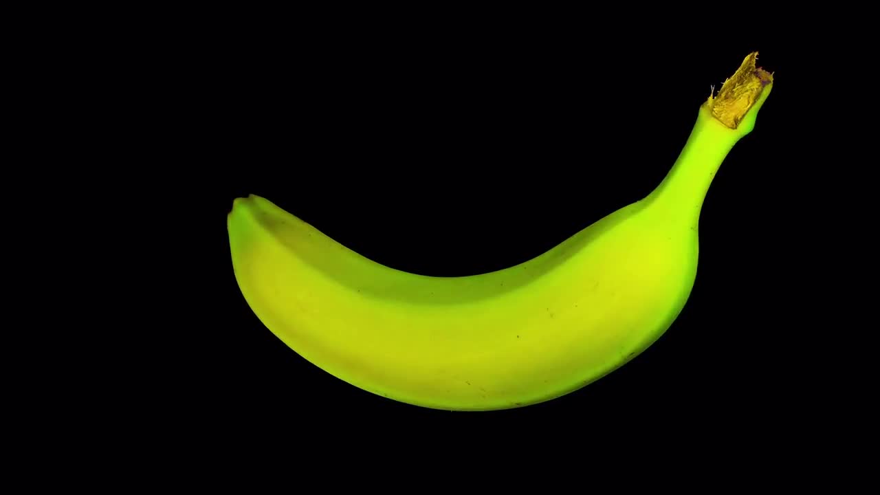 Rotating Isolated Banana Stock Video Motion Array