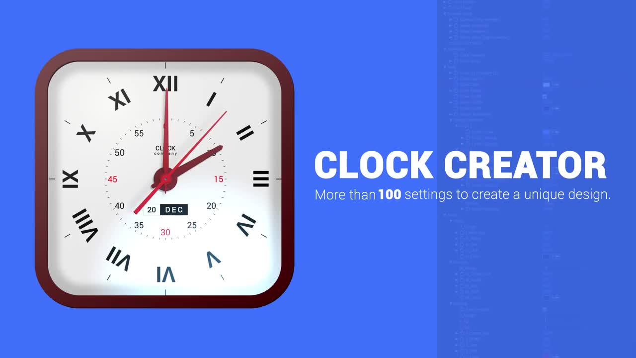 Analog Clock Creator After Effects Templates Motion Array