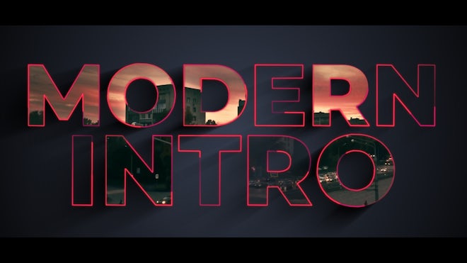 Modern Typography Promo Motion Array template preview