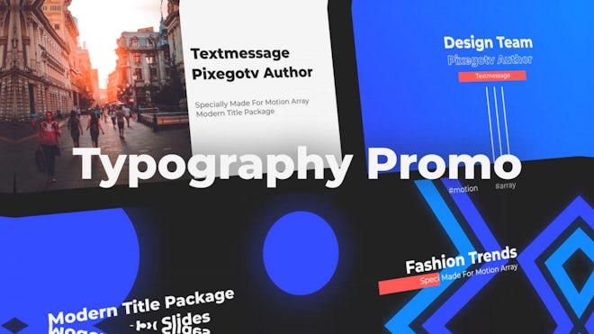 Typography Promo Motion Array template preview