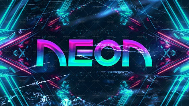 Neon Text Effect - Graphics | Motion Array