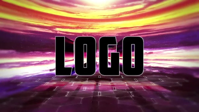 Glitch Landscape Logo Freebies template preview