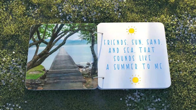 Summer Photo Album Freebies template preview