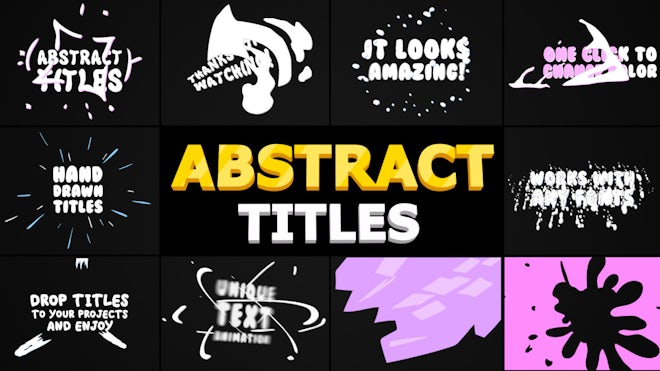 Abstract Cartoon Titles Freebies template preview