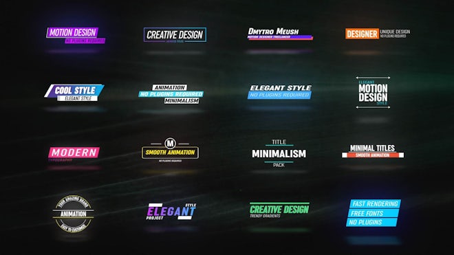 Elegant Title Animation Freebies template preview