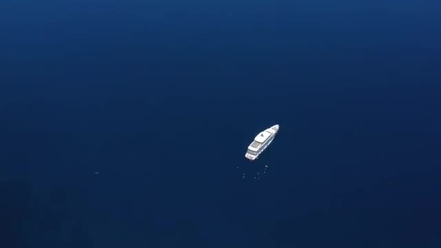 Aerial View Of A Yacht: Stock Video