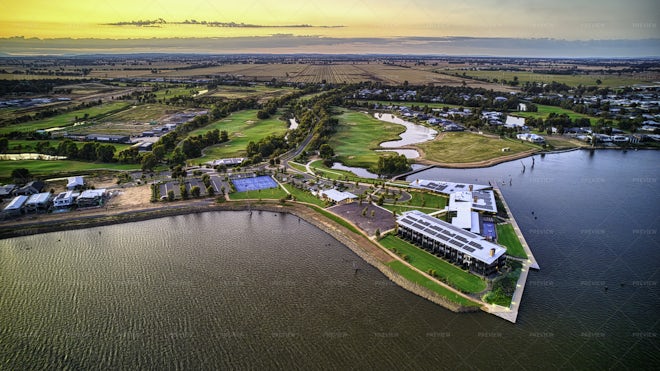 Aerial View Of The Sebel Hotel Yarrawonga And The Black Bull Golf ...