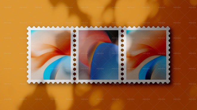 Postage Stamps Mockup - Graphics | Motion Array