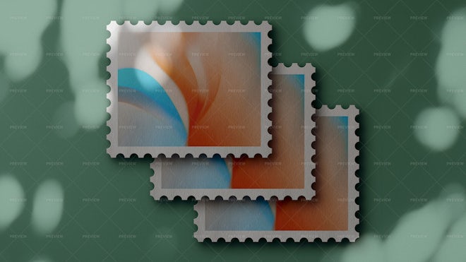 Postage Stamps Mockup - Graphics | Motion Array