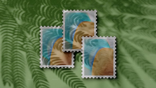 Postage Stamps Mockup - Graphics | Motion Array