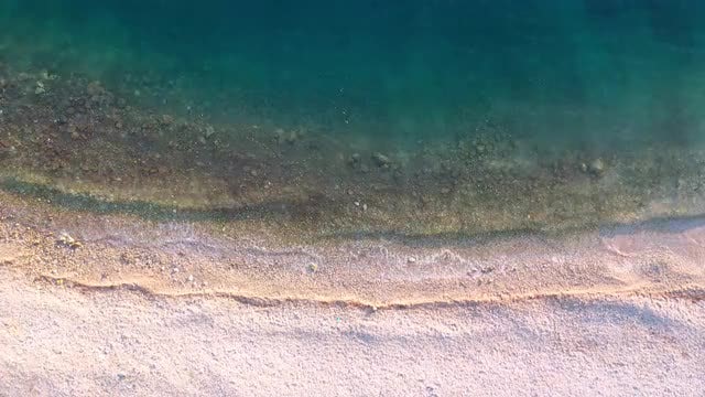 Beach Aerial Top View: Stock Video