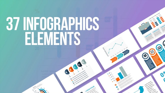 37 Infographics Elements Freebies template preview