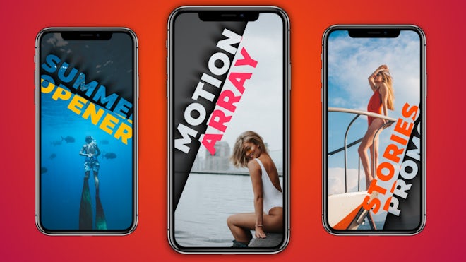 Instagram Stories (Summer Promo) Motion Array template preview