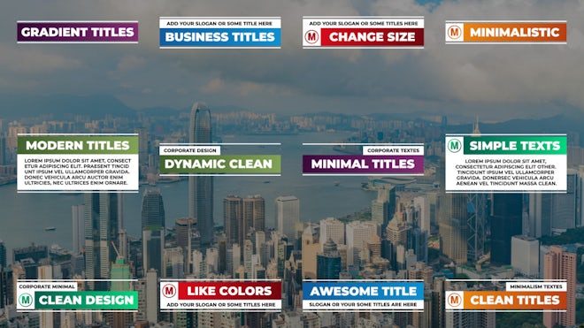 Gradient Titles Freebies template preview