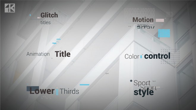 Titles Glitch 4K Freebies template preview