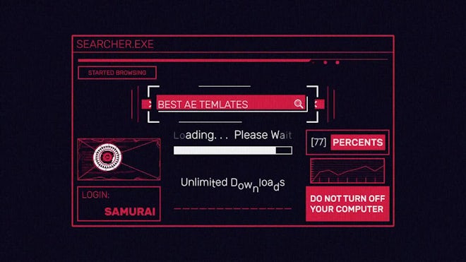 Digital Loading Search Logo Freebies template preview