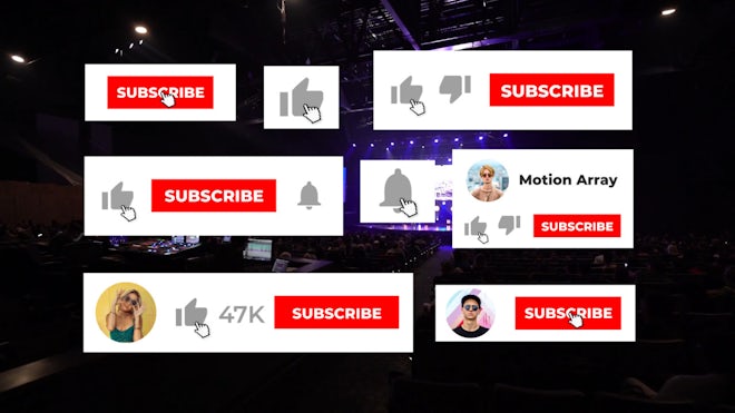 YouTube Subscribe Like Notification Freebies template preview