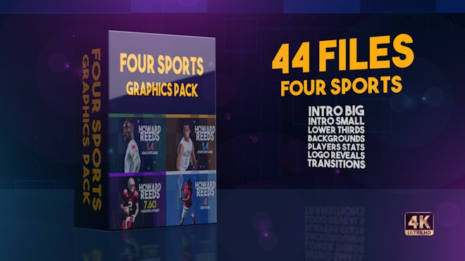 Four Sports Graphics Pack Freebies template preview