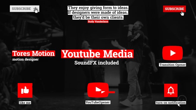 YouTube Media Freebies template preview