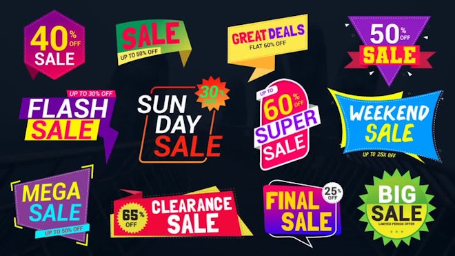 Sale Labels & Badges-4 Freebies template preview