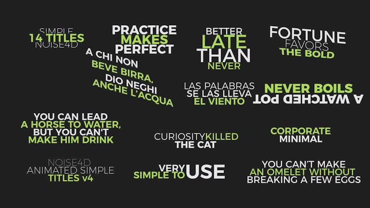14 Simple Titles 4 - Minimal: Premiere Pro Templates