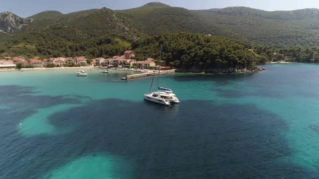 Catamaran Aerial: Stock Video