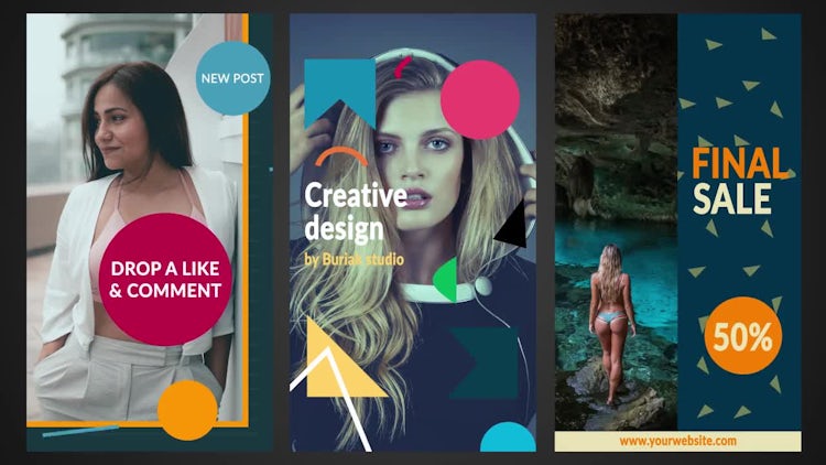 Geometrical Stories: Motion Graphics Templates