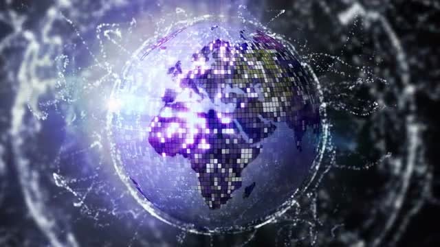 Earth Disco Ball Loop: Stock Motion Graphics