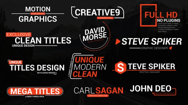 Minimal Lower Thirds Freebies template preview