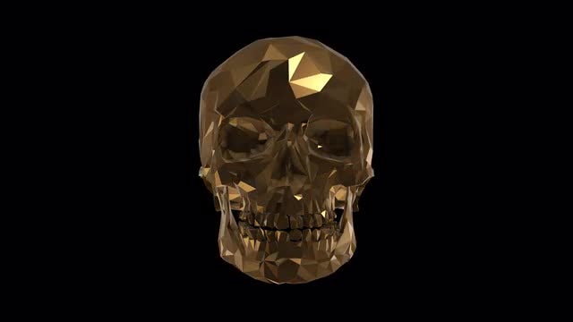 Low Poly Skull: Stock Motion Graphics